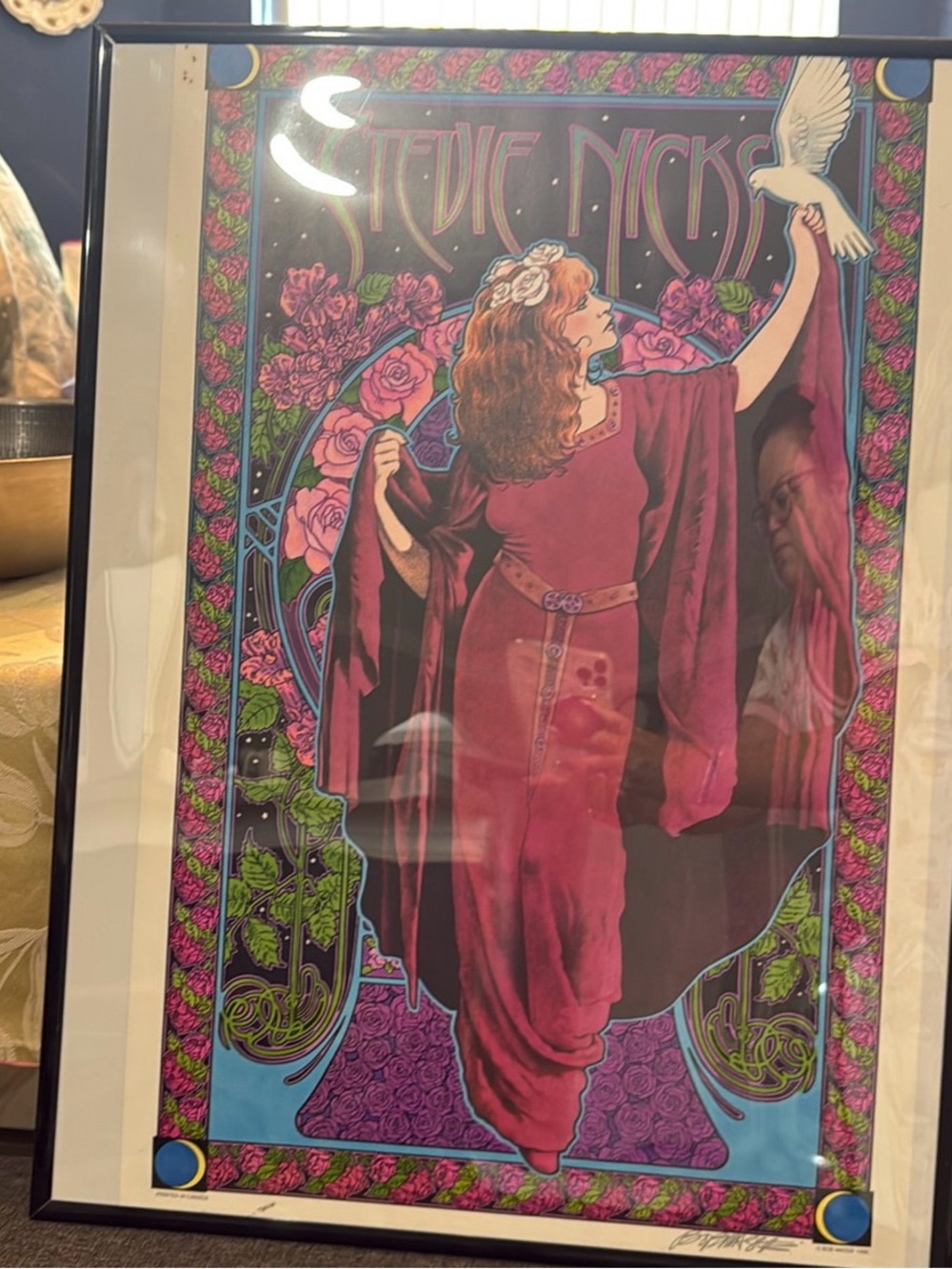 Vintage 1998 Stevie Nicks Home Signed Bob Masse Lithograph Print